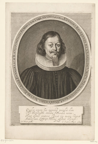 Portret van Johann Georg Lang, Jakob von Sandrart, 1655 Canvas Print