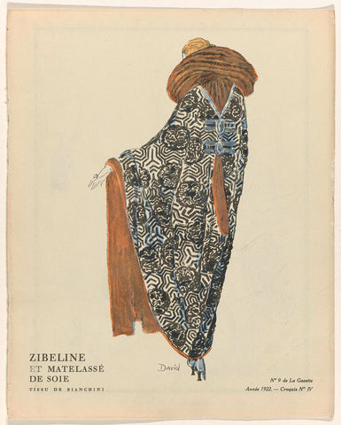 Evening Cloaks from the Gazette du Bon Ton, David, 1922 Canvas Print