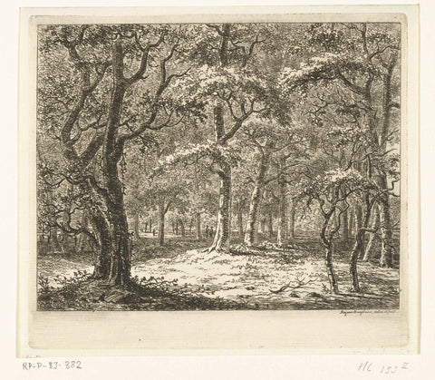 Clearing in the forest, Ernst Willem Jan Bagelaar, 1798 - 1837 Canvas Print