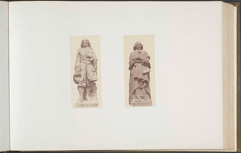 Plaster models for sculptures on the Palais du Louvre: left 