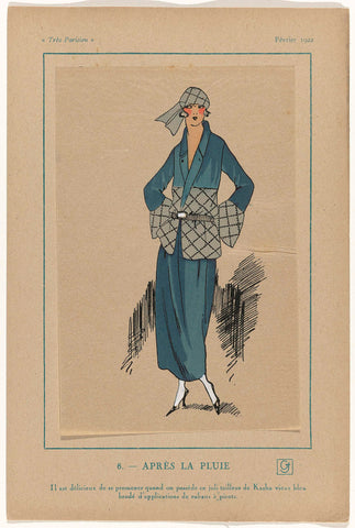 Très Parisien, February 1922: 8.- APRÈS LA PLUIE, anonymous, 1922 Canvas Print