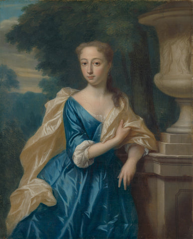 Justina Johanna Ramskrammer (1702-98), Wife of Isaac Parker, Philip van Dijk, 1734 Canvas Print