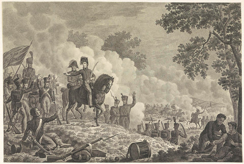 Prince of Orange at the Battle of Quatre-Bras, 1815, Dirk Sluyter, 1815 Canvas Print