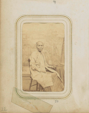 Portrait of an Indian woman with a long coat, anonymous, c. 1860 - c. 1900 Canvas Print