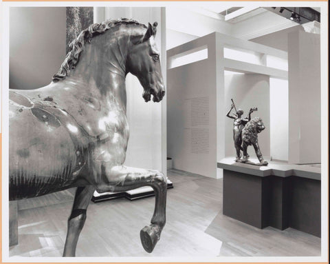 Room with on the left a statue of a horse, on the right Fama with lion, c. 1998 - c. 1999 Canvas Print