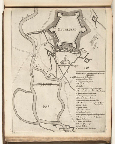 Map of Neuhäusel, 1726, anonymous, 1726 Canvas Print