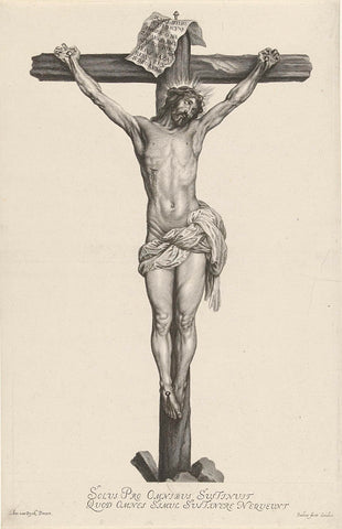 Christ on the Cross, Arnold de Jode, 1666 - 1667 Canvas Print