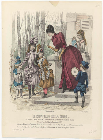 Le Moniteur de la Mode, 1885, No. 2224e, No. 39 : Costumes d'Enfants (...), anonymous, 1885 Canvas Print