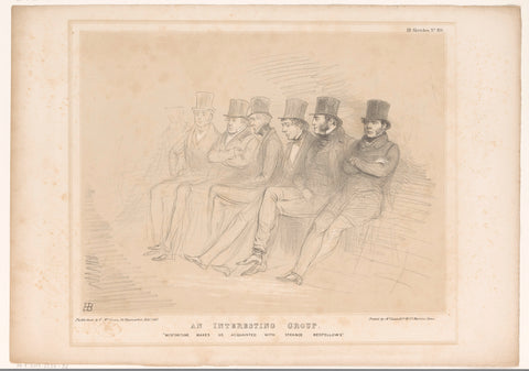 Cartoon with several politicians in a row, John Doyle, 1847 Canvas Print