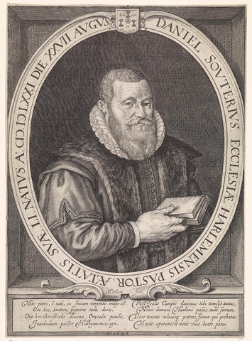 Portrait of Daniel Souterius, Jacob Matham, 1623 Canvas Print