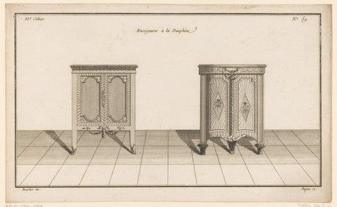 Two corner cabinets, Nicolas Dupin, 1772 - 1779 Canvas Print