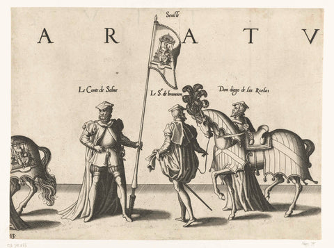 Part of the procession, no. 13, Joannes van Doetechum (I), 1559 Canvas Print