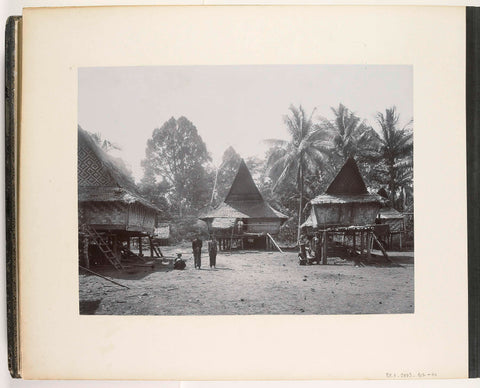 View of Battak Kampong Bekiven, Sumatra (Battak Kampong Bakioen), Carl J. Kleingrothe, c. 1885 - 1900 Canvas Print