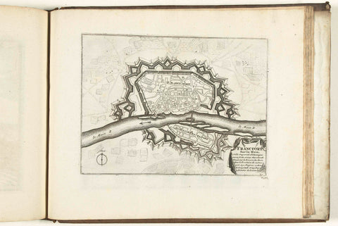 Map of Frankfurt am Main, 1726, anonymous, 1726 Canvas Print