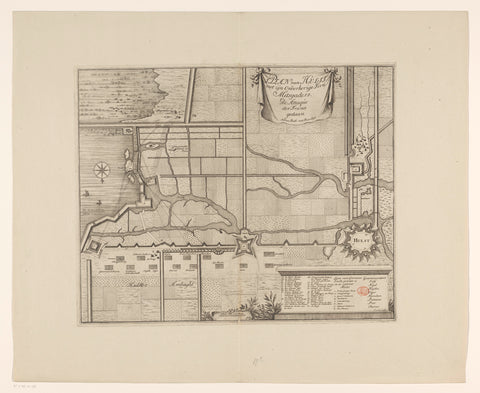 Map of the Attack of the French on Holly, 1702, Jan van Call (II), 1702 - 1717 Canvas Print