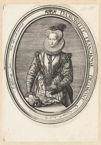 Portrait of Françoise van Egmond, Hendrick Goltzius, c. 1580 - c. 1600 Canvas Print