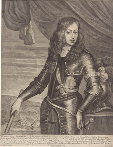 Portrait of William III, Prince of Orange-Nassau, Jonas Suyderhoef, 1660-1686 Canvas Print