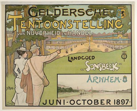 Geldersche Exhibition of Industry and Trade. Estate Sonsbeek June-October 1897., Jan Rinke, 1897 Canvas Print