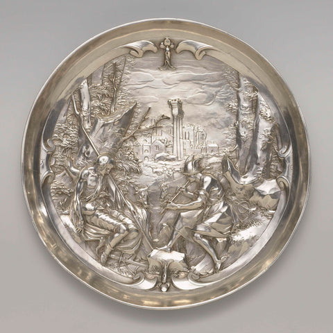 Drinking Bowl with Argus and Mercury, Arent van Bolten (attributed to), c. 1600 - c. 1625 Canvas Print