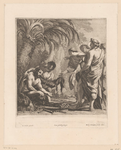 Marsyas en Apollo, Michel Dorigny, 1651 Canvas Print