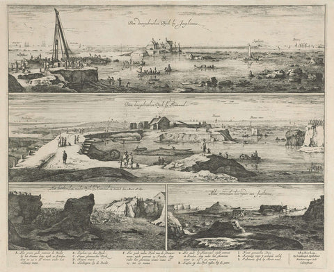 Breached Sint-Antoniesdijk at Jaap Hannes, 1651, Roelant Roghman, 1651 Canvas Print