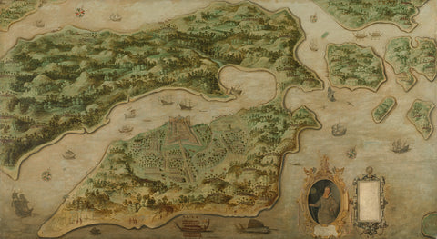 View of Ambon, anonymous, c. 1617 Canvas Print