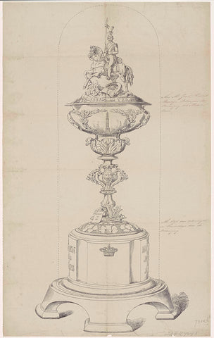 Cup in honor of the 30th anniversary of the Metal Cross, 1861, anonymous, 1861 Canvas Print