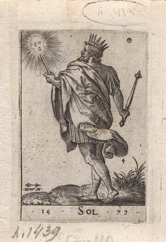 Sol, Johannes Wierix, 1609 Canvas Print