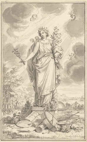 The Peace Statue, 1748, Simon Fokke, 1748 Canvas Print