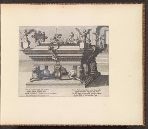 Detached tomb monument for a prince, John or Luke of Doetechum, 1563 Canvas Print