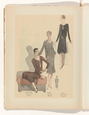 Art - Goût - Beauté, Feuillets de l' élégance féminine, Novembre 1928, No. 99, 9e Année, p. 10, R. Drivon, 1928 Canvas Print