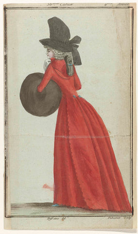 Fashion News, A.B. Duhamel, 1789 Canvas Print