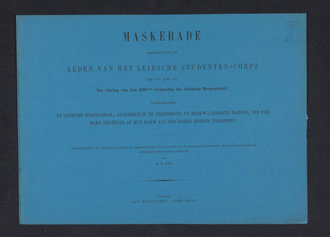 Description of the masquerade of the Leiden students, 1875, J. Hazenberg Corns Zoon, 1875 Canvas Print