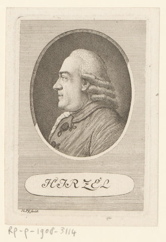 Portret van Hans Caspar Hirzel, Heinrich Pfenninger, 1759 - 1815 Canvas Print