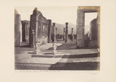 Remains of cornelio rufo's house in Pompeii, anonymous, c. 1865 - c. 1875 Canvas Print