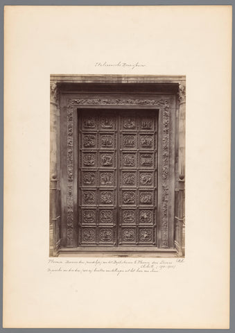 Bronze door of the Baptistery in Florence, anonymous, c. 1875 - c. 1900 Canvas Print