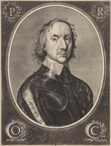 Portret van Oliver Cromwell, Jan van de Velde (IV), 1664 Canvas Print