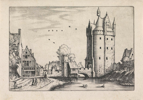 City Gate, Johannes or Lucas van Doetechum, 1610 - before 1676 Canvas Print