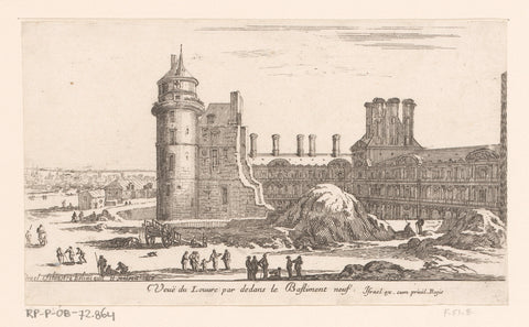 View of the Louvre, Israel Silvestre, 1652 Canvas Print