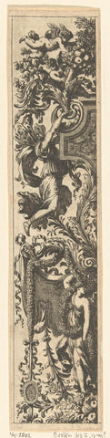 Panel with nymph, Jean Lepautre, after 1634 - before 1667 Canvas Print