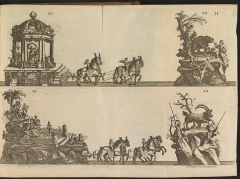 Sheet H: twelfth and thirteenth float, 1767, Lieven Wouters, 1767 Canvas Print