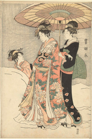 Sneeuwbal, Toyokuni (II) , Utagawa, 1794 - 1798 Canvas Print