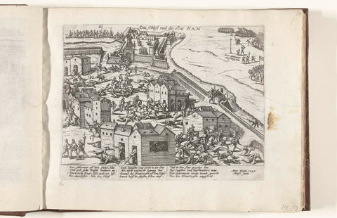 Raid on the Fortress and City of Han, 1595, Frans Hogenberg (workshop of), 1595 - 1612 Canvas Print