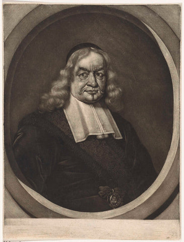 Portrait of Ernst Ludwig Aveman, Pieter Schenk (I), 1689 - 1713 Canvas Print