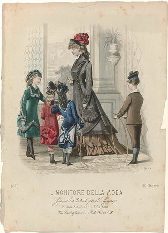 Il monitore della Moda, 30 October 1876, No. 1364 E : Giornale illustrato per (...), J. Bonnard, 1876 Canvas Print