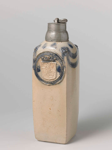 Bottle with the coat of arms of prince Maurits, anonymous, after 1618 - c. 1625 Canvas Print