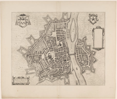 Map of Maastricht, anonymous, 1652 Canvas Print