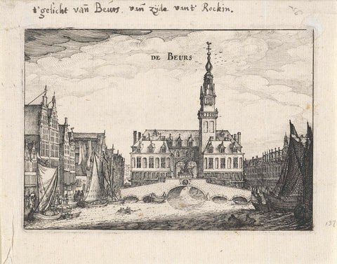 View of the Beurs van Hendrik de Keyser in Amsterdam, Claes Jansz. Visscher (II), 1611 Canvas Print