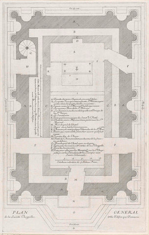 Map of the Basilica della Santa Casa in Loreto, Nicolas Cochin, 1649 Canvas Print