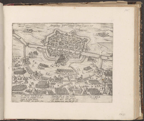 Siege of Amiens by Hendrik IV, 1597, Frans Hogenberg (workshop of), 1597 - 1599 Canvas Print